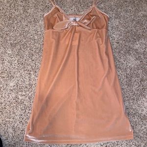 Light peachy/pink Velvet Mini Dress